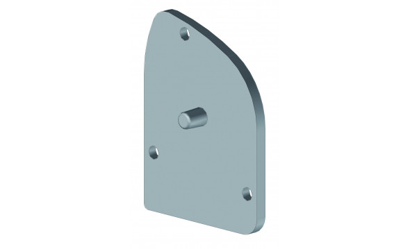 Tapa final PU43 con husillo recto RAL 9006 - 1