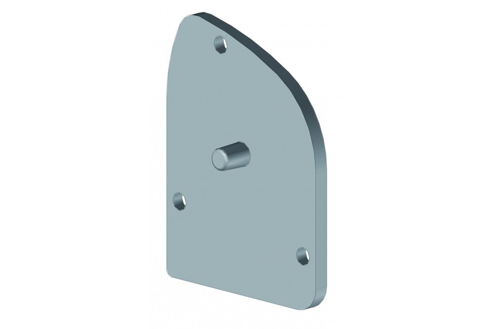 Tapa final PU43 con husillo recto RAL 9006 - 1