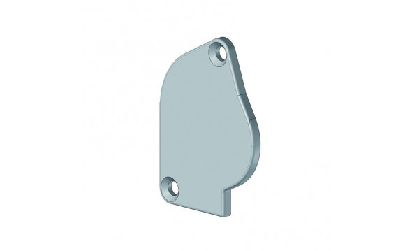 Tapa final recta de PVC negro para PU9 / 100 - 1