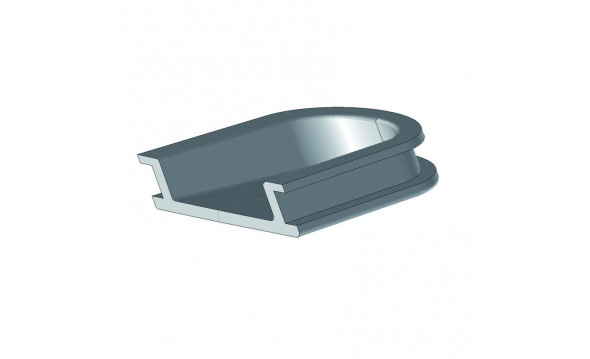 Pieza recta de PVC para C-123 RAL 1015 - 1