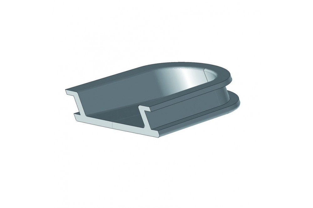 Pieza recta de PVC para C-123 RAL 1015 - 1