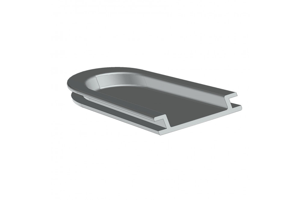 Pieza PVC izquierda para EBJ133 RAL 7035 - 1