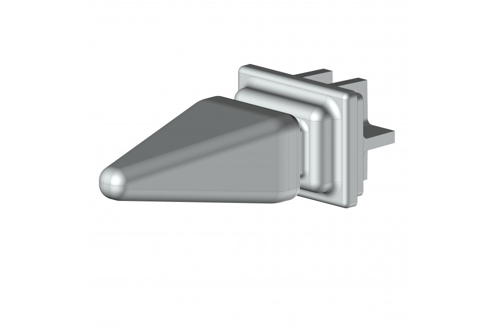 Pincho tubo 50x38 Ral9010 - 1