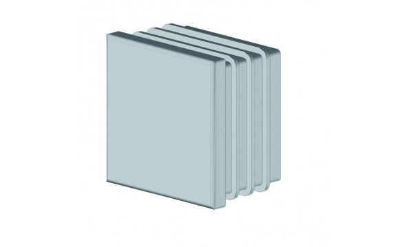 Tapa final para tubo ALUMINIO RAL 9006 - 1