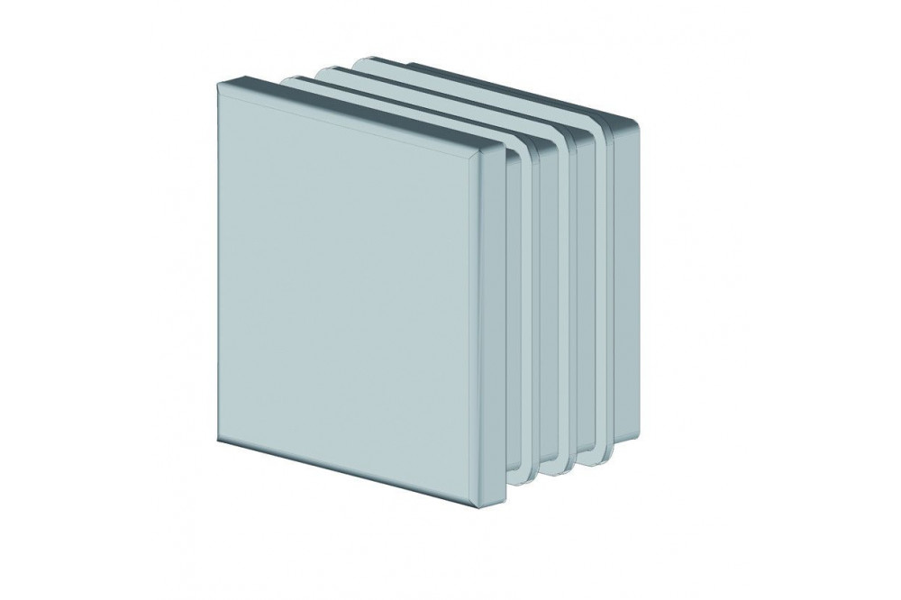 Embout pour Tube ALUMINIO RAL 9006  - 1