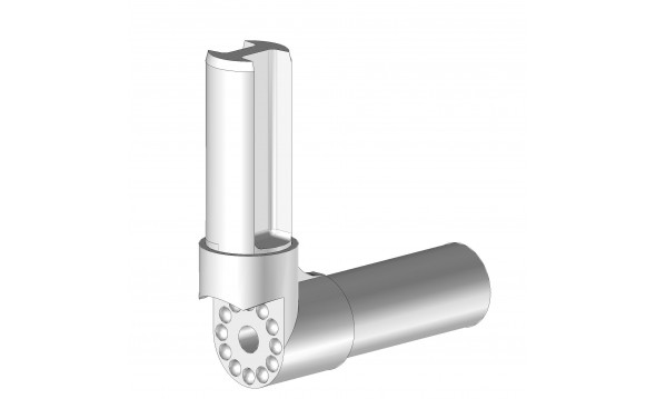 Conector macho en ángulo / 100 - 1