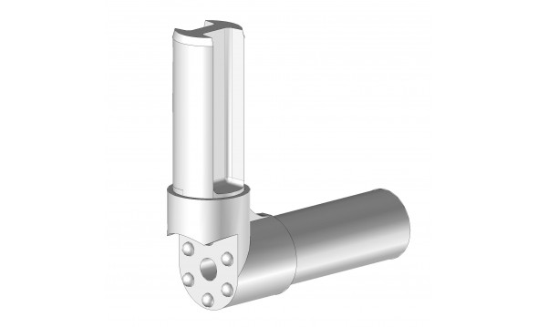 Conector hembra acodado / 100 - 1