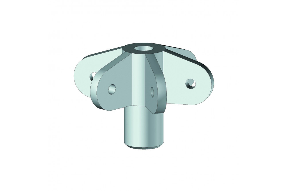Raccord au sommet hexagonal L.Blanc / 12  - 1