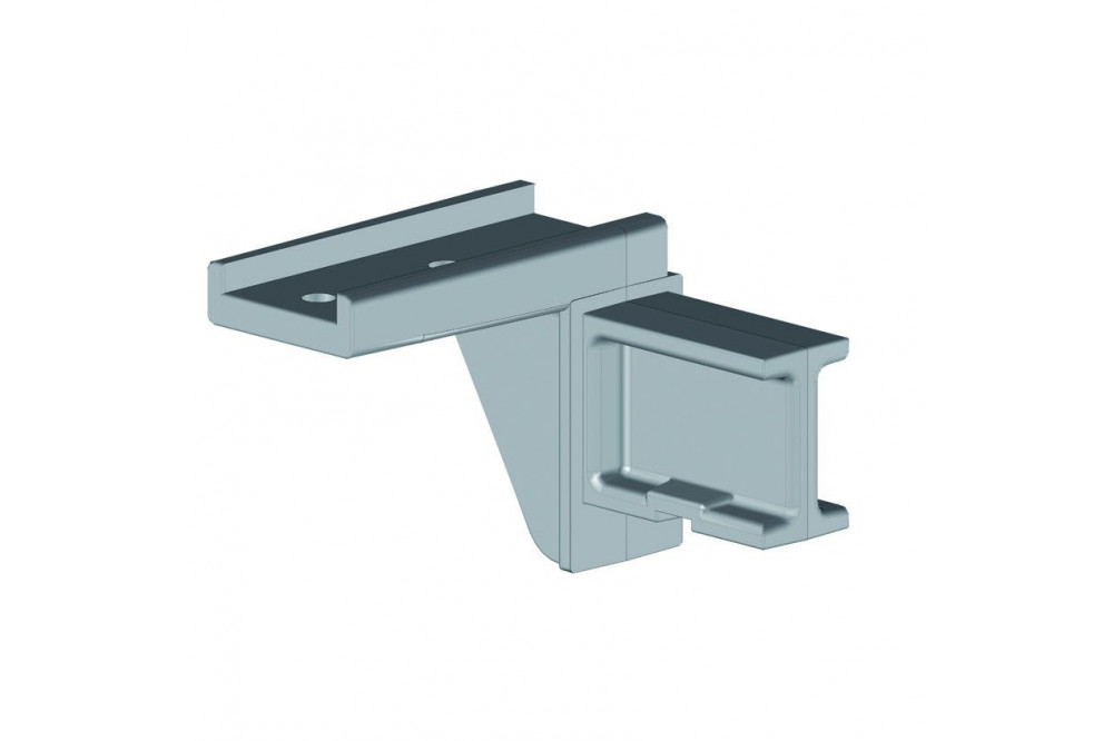 Soporte ciego VERANDA Recto RAL 9010 /25 - 1