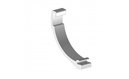 Pieza soporte lira RAL9010 - 2