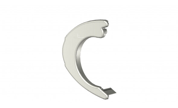 Tapa de PVC para PU126 recto RAL 9005 - 2