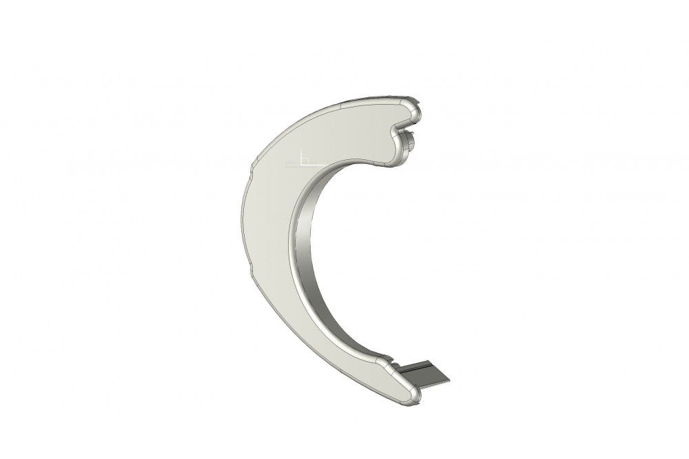 Tapa de PVC para PU126 recto RAL 9005 - 2