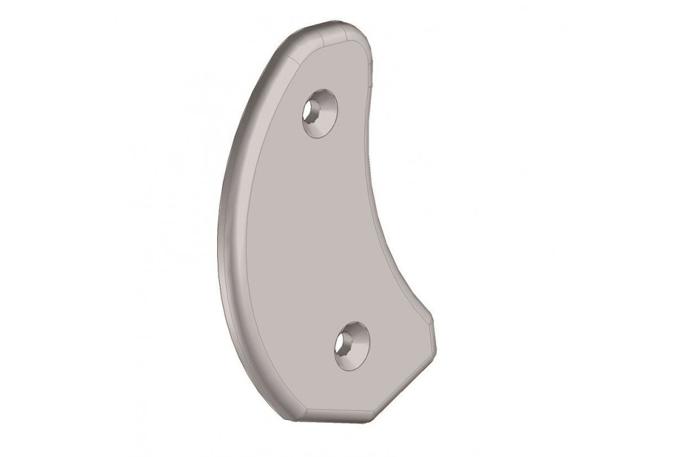 Pieza final PU66 Perfil recto RAL 9010/100 - 2