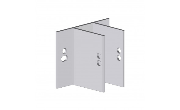 Soporte de perfil largo PERGOLA RAL 9010/10 - 2