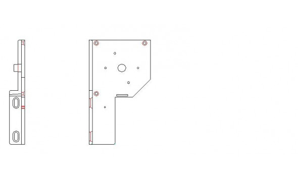 Screen alu 45° fixation face + axe (AVZ)  - 1
