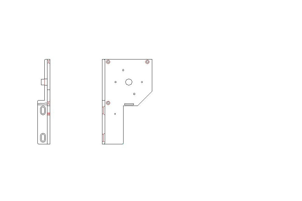 Screen alu 45° fixation face + axe (AVZ)  - 1