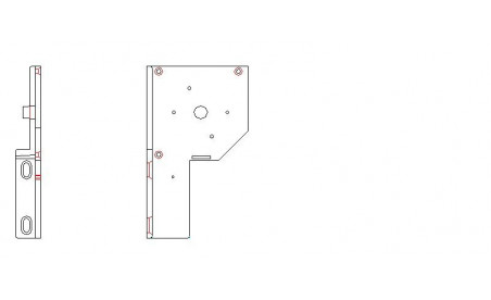 Screen alu 45° fixation face + axe (AVZ)  - 1