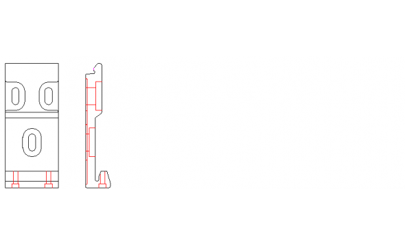 Soporte frontal de la caja 160 - 1