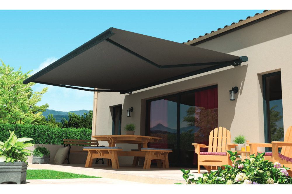 Store banne Coffre 261 - 4x3.5m Motorisé Sécours Télécommande LED  - 1