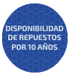 Repuestos disponibles por 10 años
